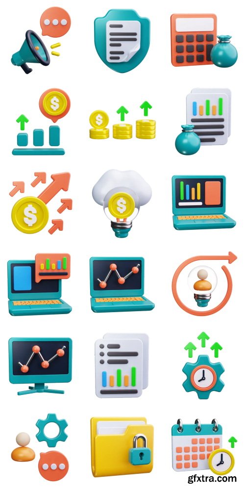 Iconscout - Business Analytics 3D Icon Pack