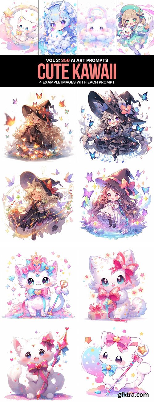 356 Midjourney Prompts for Cute Kawaii Vol 3