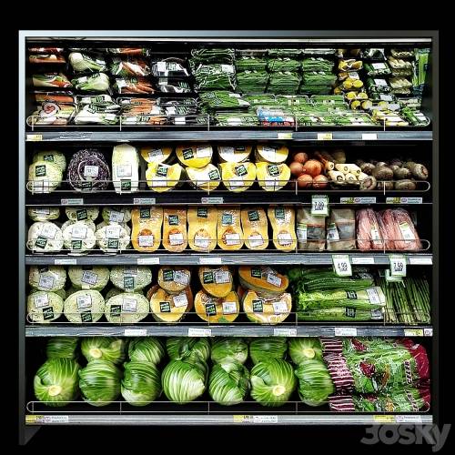 '3dsky Pro - Shelves with vegetables 2'