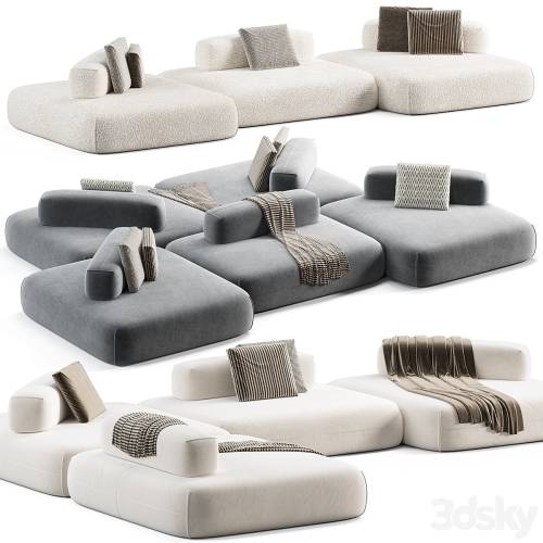 '3dsky Pro - Modular sofa Flow Plus by Aatom'