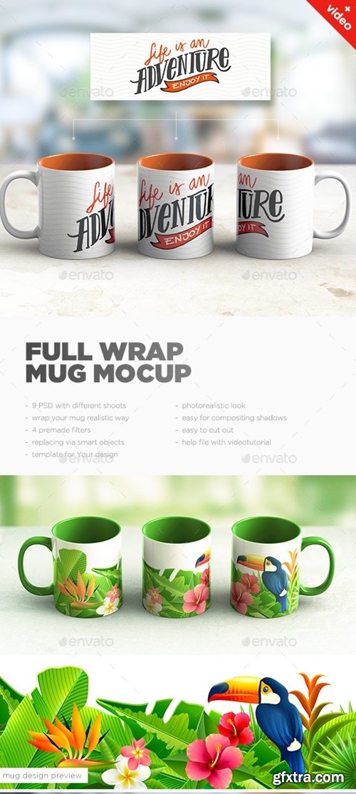 Graphicriver - Full Wrap Mug Mockup 21642291