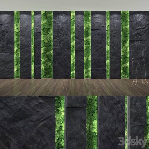 '3dsky Pro - stone & moss wall' '3dsky Pro - stone & moss wall'