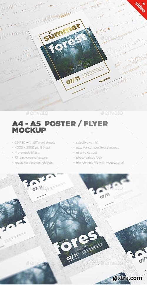 GraphicRiver - A4 - A5 Poster Flyer-MockUp 15116213
