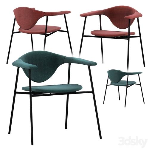 '3dsky Pro - GUBI Masculo Chair with steel and base 4 legs'