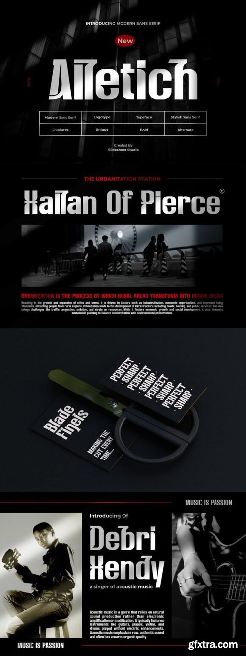 Alletich || Unique Modern Sans Serif Font