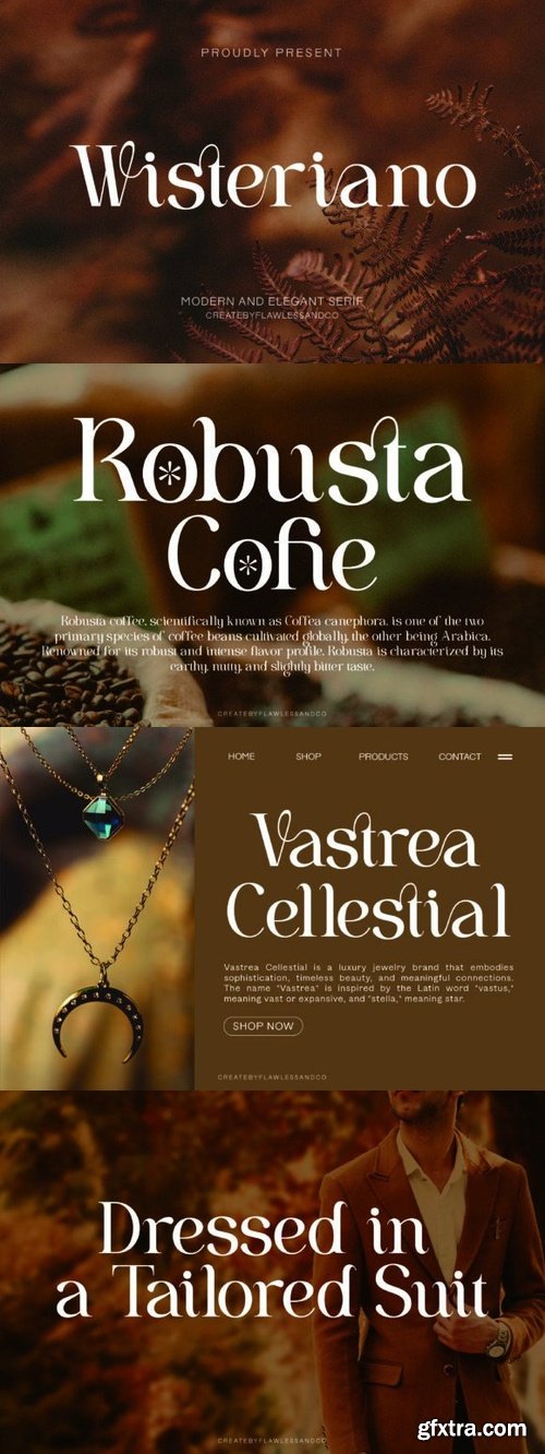 Wisteriano - Modern Serif Font