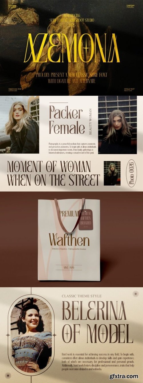 Azemona || Classy Serif Font