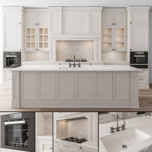'3dsky Pro - Kitchen Neo Classic White - Set 43' '3dsky Pro - Kitchen Neo Classic White - Set 43'