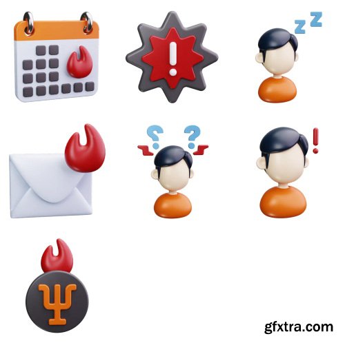 Iconscout - Burnout 3D Icon Pack