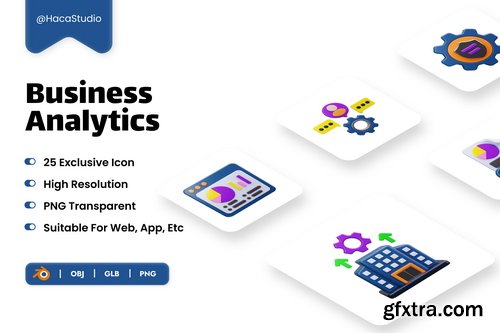 Iconscout - Business Analytics 3D Icon Pack