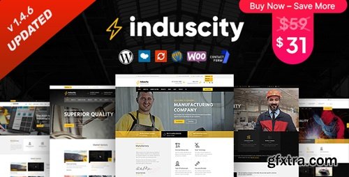 Themeforest - Induscity v1.4.7 - Factory and Manufacturing WordPress Theme 21013648
