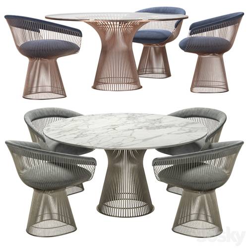 '3dsky Pro - Knoll - Platner Dining Table & Chair' '3dsky Pro - Knoll - Platner Dining Table & Chair'
