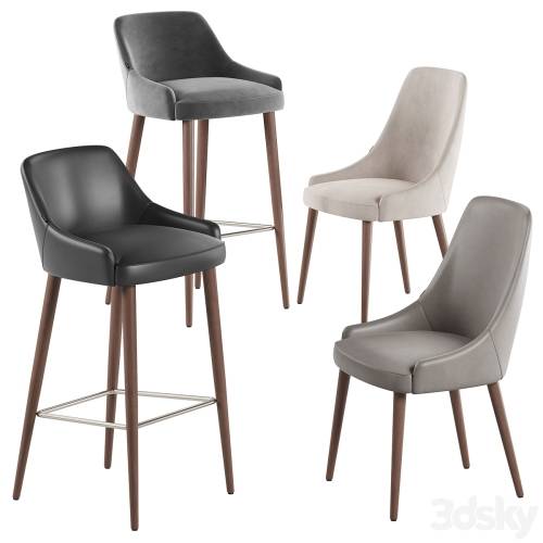 '3dsky Pro - Luxdeco Torre Adima side chair and barstool' '3dsky Pro - Luxdeco Torre Adima side chair and barstool'
