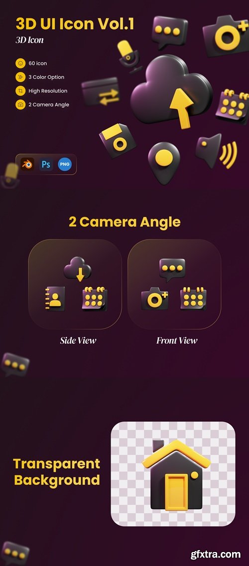 Bumblebees Ui 3D Icons Ui8.net