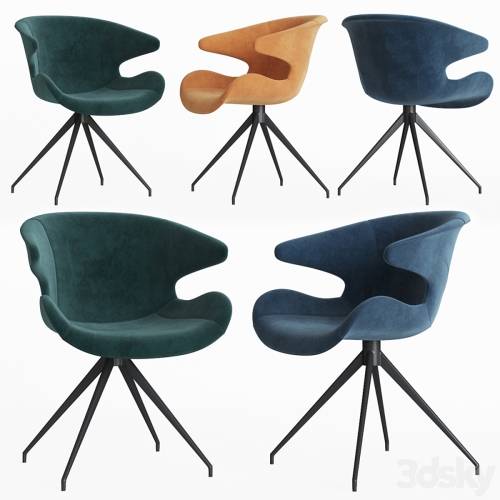 '3dsky Pro - Mia Dining Armchair Zuiver' '3dsky Pro - Mia Dining Armchair Zuiver'