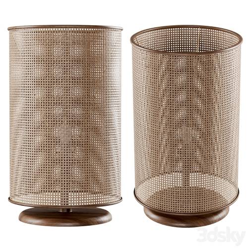 '3dsky Pro - Wooden rattan table lamp L500 / Round table lamp'