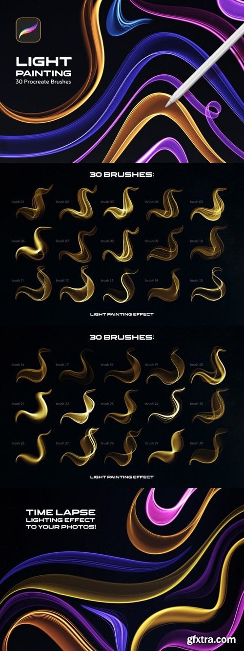 Light Painting Procreate Brushes