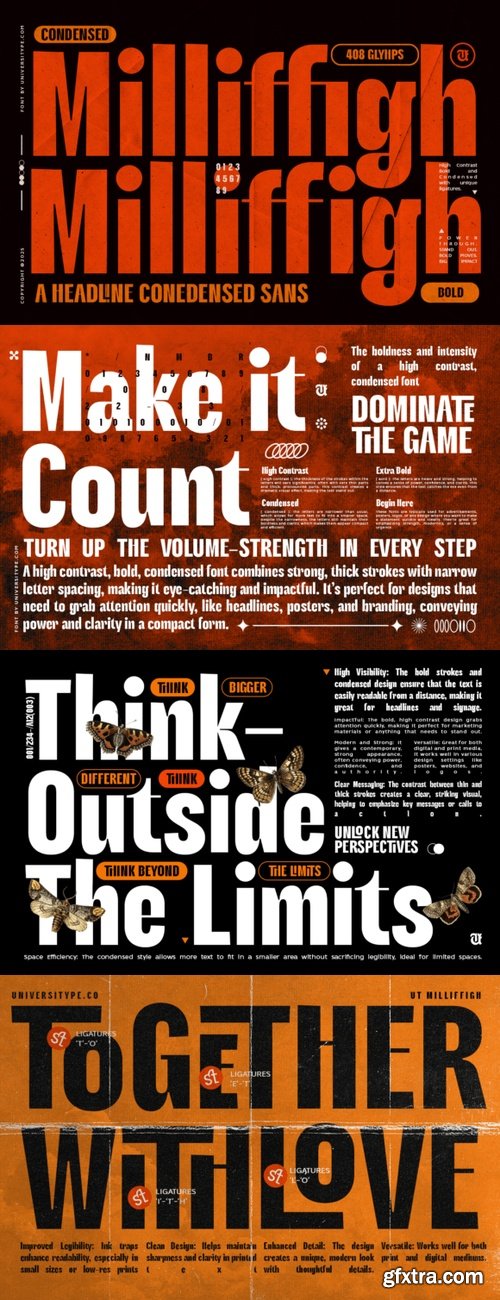 CreativeMarket - UT Milliffigh - A Condensed Font 291138814