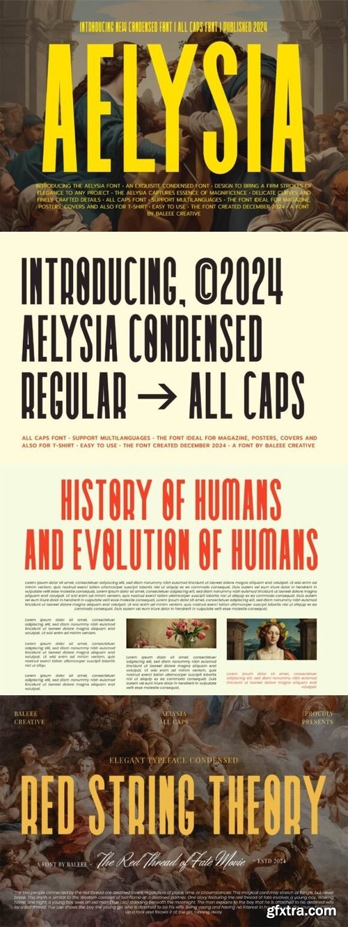 CreativeMarket - Aelysia Font - Condensed Font 291110745