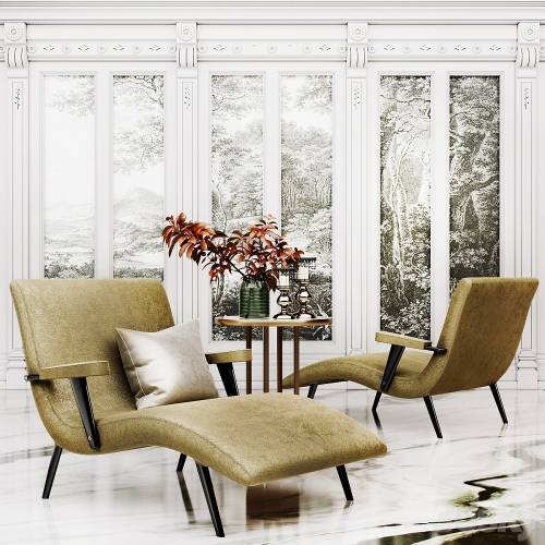 '3dsky Pro - Mid Century Chaise Longue'