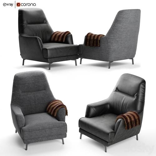 '3dsky Pro - Leyra Armchair Natuzzi Italia'