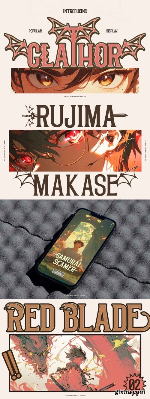 CreativeMarket - Glathor - Decorative Font 291244462