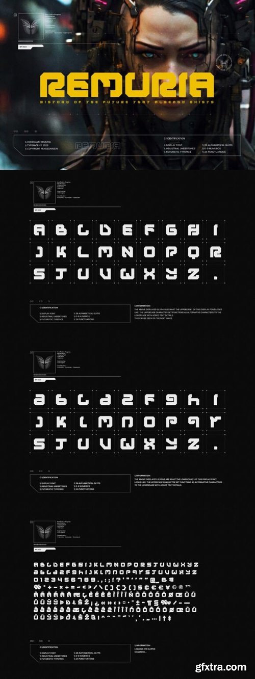 CreativeMarket - Remuria Futuristic Font 91668862