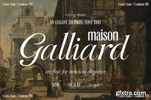 CreativeMarket - Maison Galliard – Elegant Font Trio