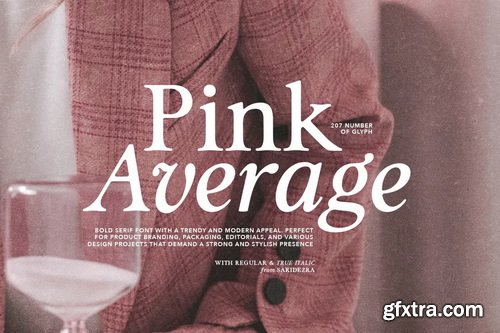 CreativeMarket - Pink Average - Trendy Modern Serif
