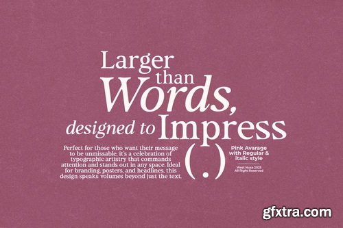 CreativeMarket - Pink Average - Trendy Modern Serif