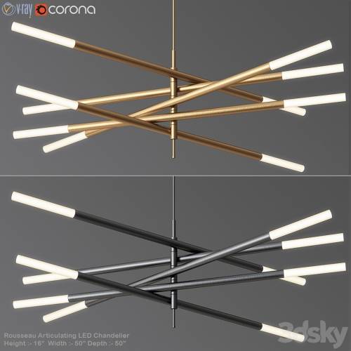 '3dsky Pro - Rousseau Articulating LED Chandelier'