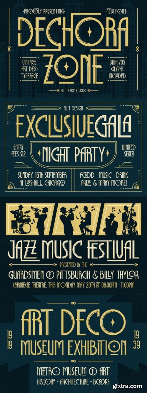 CreativeMarket - Dechora Zone Typeface 290455678