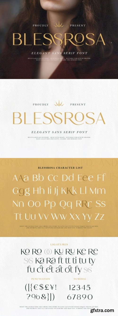 CreativeMarket - Blessrosa - Elegant Luxury Sans Font 290902634