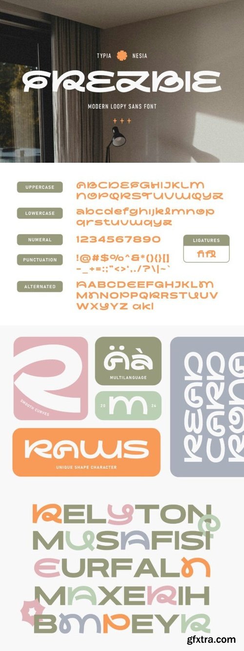 CreativeMarket - Frezbie - Modern Loopy Sans Font 290935174