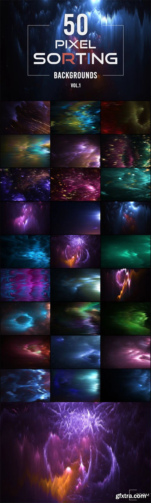Pixel Sorting Backgrounds Pack
