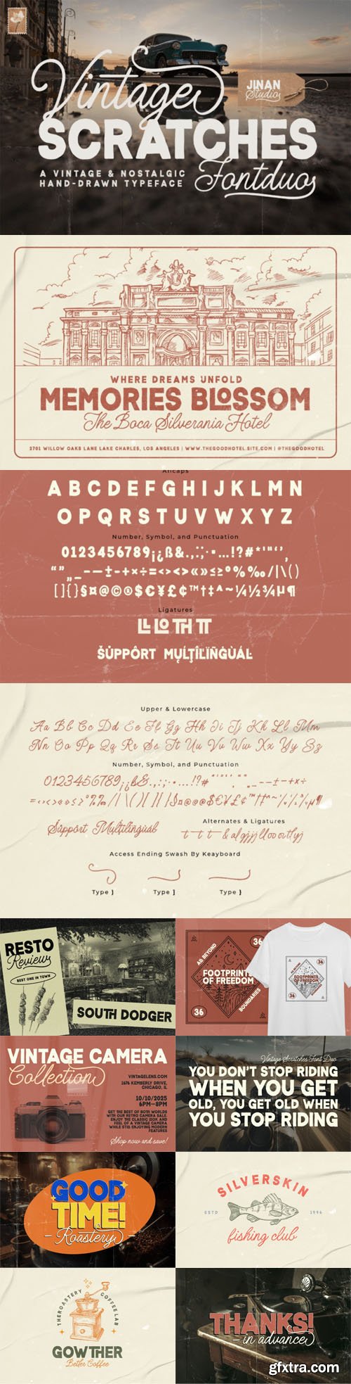 Vintage Scratches Duo Font