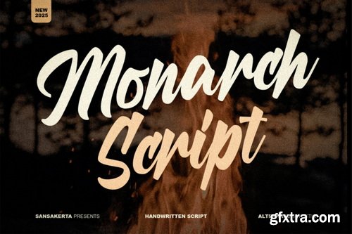 Monarch Script Font