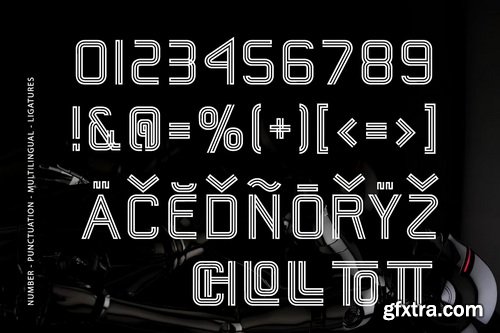 Linedery Futuristic Tripline Font