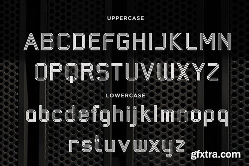 Linedery Futuristic Tripline Font