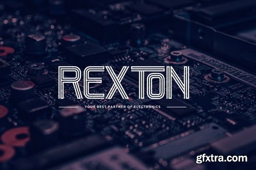 Linedery Futuristic Tripline Font
