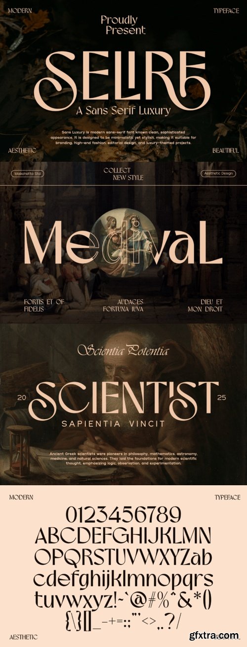 CreativeMarket - Selire - Sans Serif Luxury Font 291130984