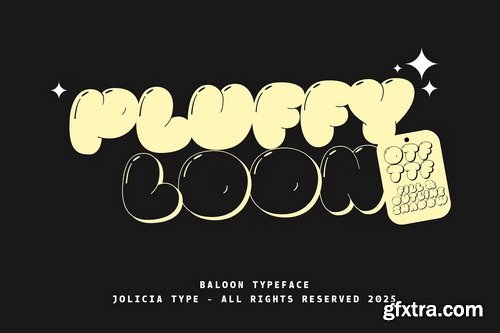 CreativeMarket - Pluffy Loon | Baloon Bubble Font