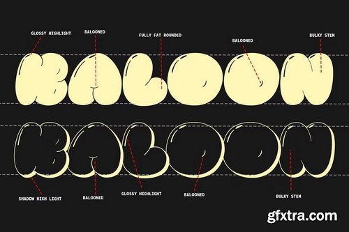 CreativeMarket - Pluffy Loon | Baloon Bubble Font