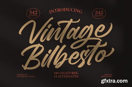 CreativeMarket - Vintage Bilbesto Modern Brush Font