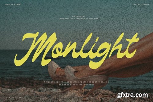 CreativeMarket - Monlight Modern Script Retro Font