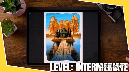 Artwithflo - Procreate Tutorial Stylized Landscape Illustration