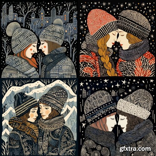 478 Midjourney Prompts for Winter Illustrations