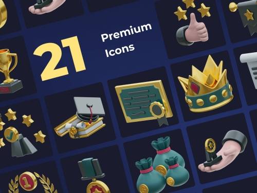 'Reward & Success Icons'