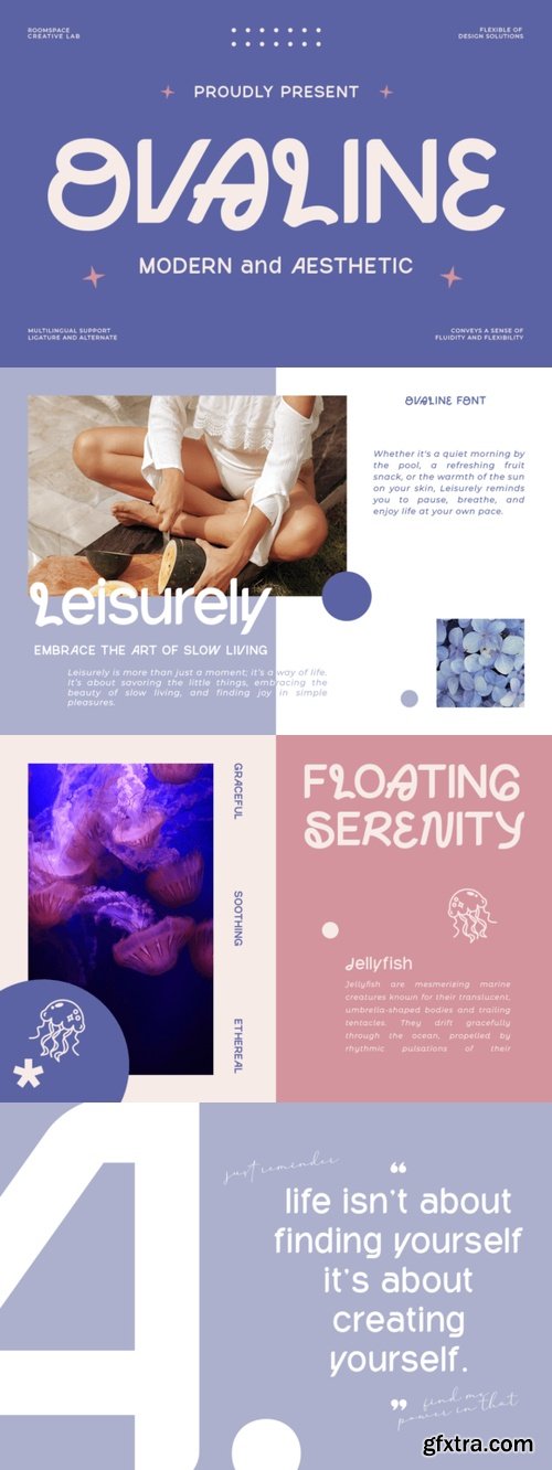 CreativeMarket - Ovaline - Modern Aesthetic Font 291273483