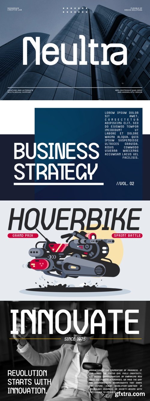 CreativeMarket - Neultra - Modern Futuristic Font 291262926